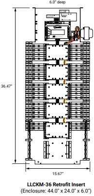 ILC LLCKM-36-347 LightLEEDer Greengate CKM Retrofit Insert - Capacity for 36 R40-1 Relays -120/347 (LLCKM-36-347)