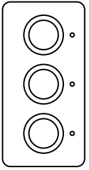 ILC LSTB-SS-3 LightSync Touch Button Switch - Stainless Steel - 3 Button (LSTB-SS-3)


