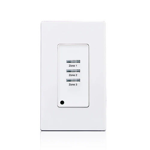 Leviton Low Voltage Pushbutton Station, 3 Button-On/Off, 1 Gang, White (LVS-03W)