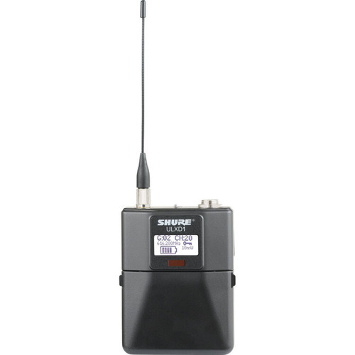 Shure ULXD1=-G57 Digital Wireless Bodypack Transmitter with TA4M (G57: 470 to 608 MHz) (ULXD1=-G57)