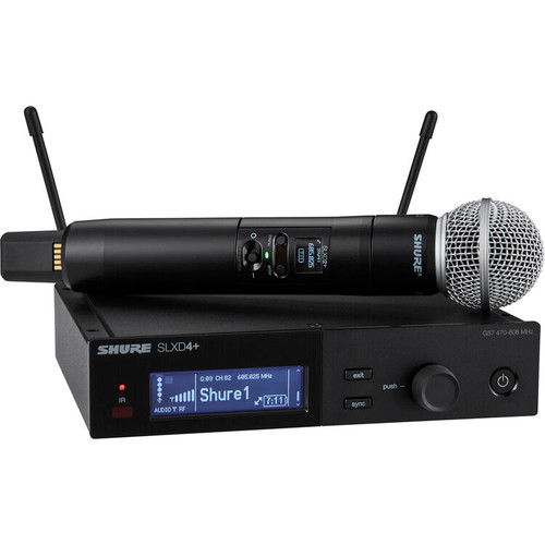 Shure SLXD24+/58-G57 Digital Wireless Handheld Microphone System with SM58 Capsule (G57: 470 to 608 MHz) (SLXD24+/58-G57)