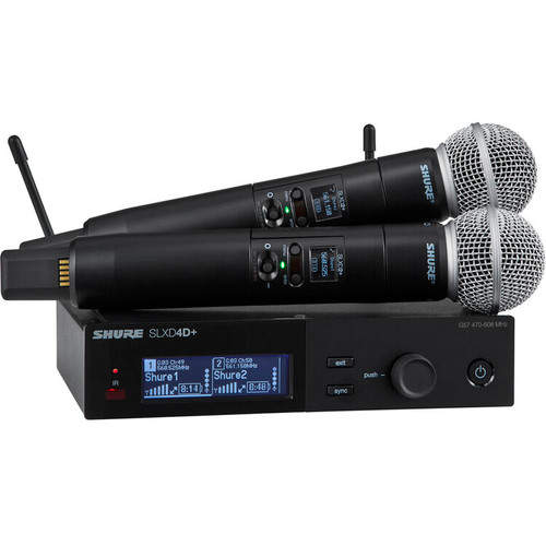 Shure SLXD24D+/58-G57 Handheld System, Dual, SM58 (SLXD24D+/58-G57)