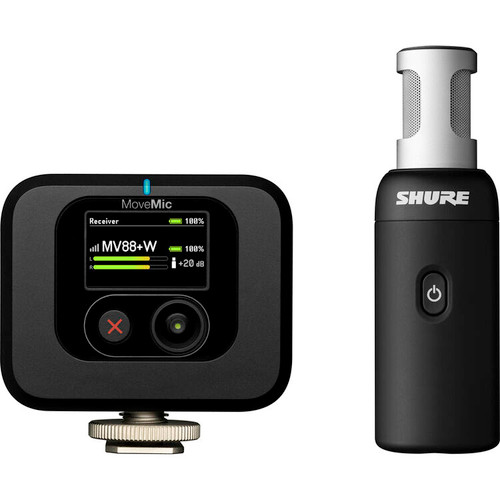 Shure MV88+W-KIT-Z7 Wireless Stereo Mic, Camera Receiver (MV88+W-KIT-Z7)