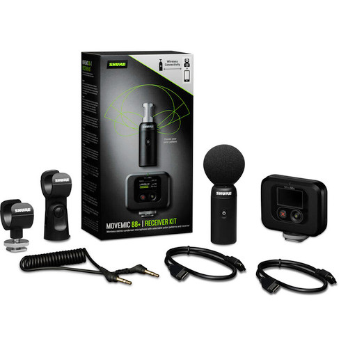 Shure MV88+W-KIT-Z7 Wireless Stereo Mic, Camera Receiver (MV88+W-KIT-Z7)