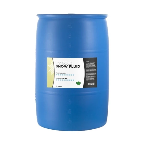 Froggy's Fog SN-UVG-55 Gold UV Blacklight Reactive Snow Machine Fluid (55 Gallon)