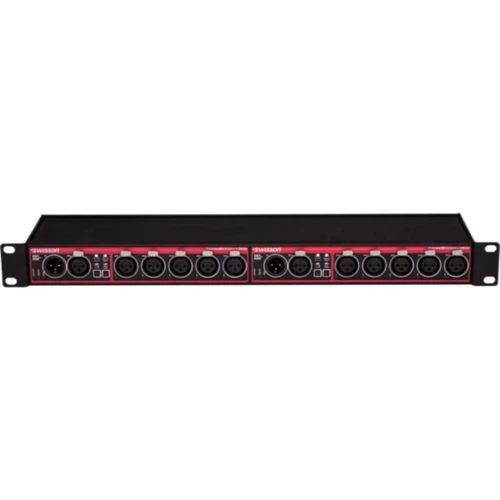 Swisson XSR-3R-3R-US DMX/RDM Splitter & Booster Rack Style (XLR 3-Pin, 10-Output) (XSR-3R-3R-US)