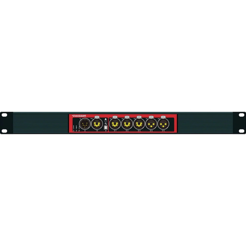 Swisson XSP-5R2-US 5-Pin and 3-Pin DMX Splitter - Single Rack Mix Style with NEMA 5-15 (XSP-5R2-US)