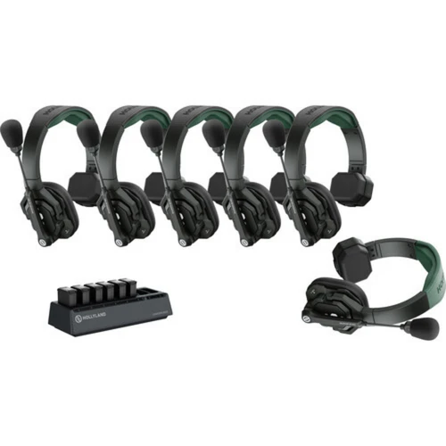 Hollyland Solidcom SE Pro 6S 6-Person Full-Duplex Single-Ear Headset Intercom System (1.9 GHz) (HL-Solidcom SE Pro - 6S)