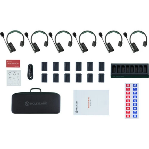 Hollyland Solidcom SE Pro 6S 6-Person Full-Duplex Single-Ear Headset Intercom System (1.9 GHz) (HL-Solidcom SE Pro - 6S)