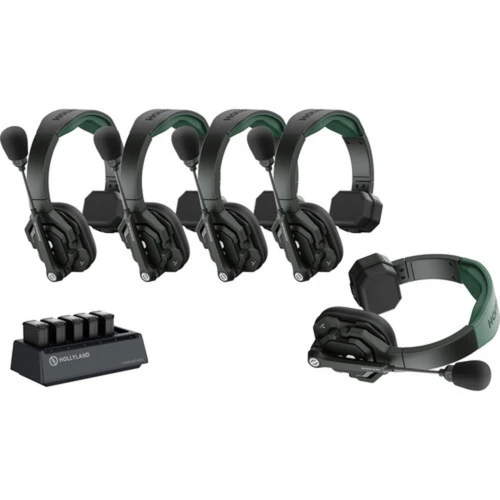 Hollyland Solidcom SE Pro 5S 5-Person Full-Duplex Single-Ear Headset Intercom System (1.9 GHz) (HL-Solidcom SE Pro - 5S)