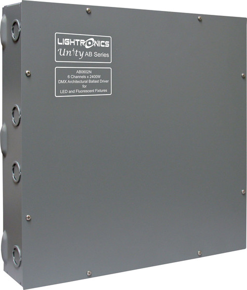 Lightronics AB0602N 6 circuit, 2400 Watts per circuit ballast driver, Non-Dim - Switched HOT only (AB0602N)