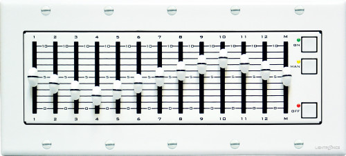 Lightronic AF5113 Architectural Remote Station 12 Scene Fader Station with Master Fader Scene Control