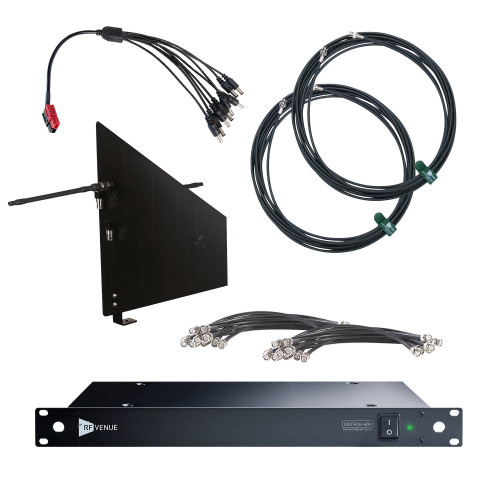 RF Venue  DFINBD9 DISTRO9 HDR Antenna Distribution System and Diversity Fin Wall-Mount Antenna (Black) Bundle (DFINBD9) RF Venue  DFINBD9 DISTRO9 HDR Antenna Distribution System and Diversity Fin Wall-Mount Antenna (Black) Bundle (DFINBD9)