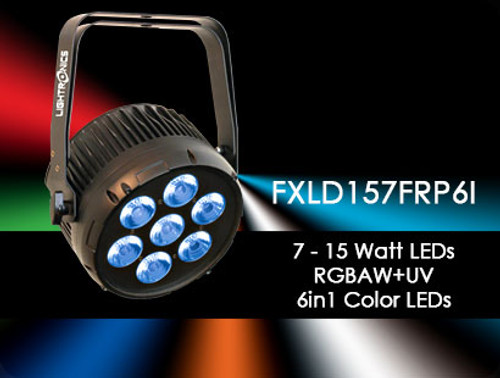 Lightronics FXLD157FRP6I 6in1 Six Color LEDs RGBAW+UV