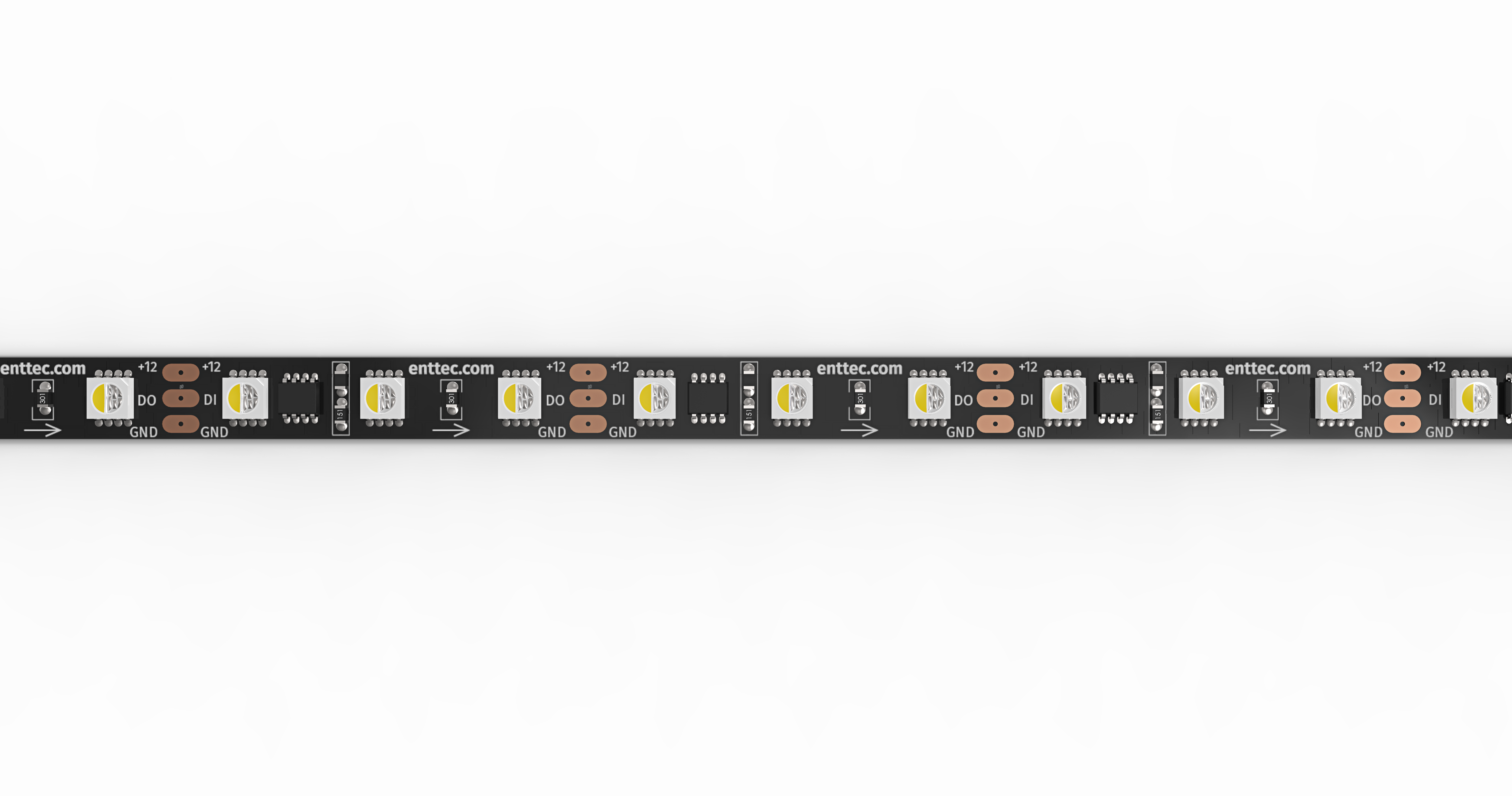 DMX RGB LED Strip, Pixel-by-Pixel Direct DMX Control, 60 Pixels/m, 12V, 5m