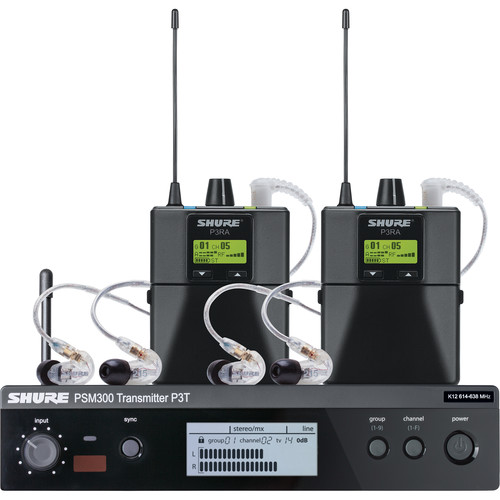 Shure P3TRA215TWP-J13 PSM 300 Twin-Pack Pro Wireless In-Ear