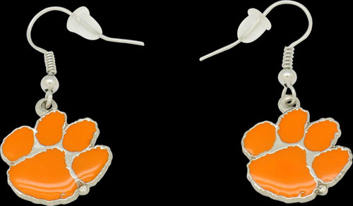 CLEMSON COLLEGE LOGO DANGLER EARRINGS