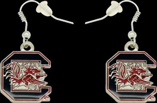 SOUTH CAROLINA COLLEGE LOGO DANGLER EARRINGS