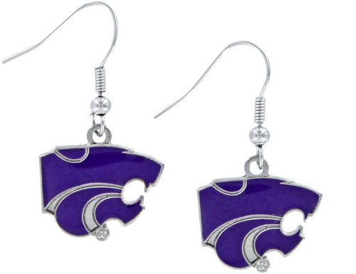 KANSAS STATE COLLEGE DANGLER EARRINGS