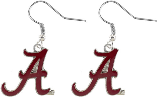 ALABAMA COLLEGE "A" LOGO DANGLER EARRINGS