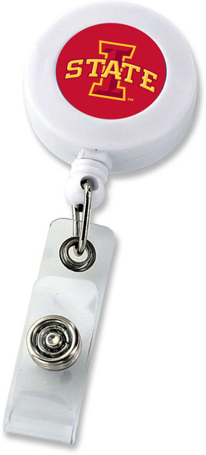 IOWA STATE BADGE REEL (WHITE) (NE)