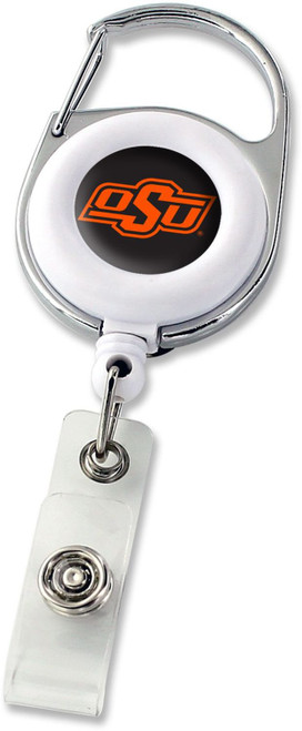 OKLAHOMA STATE DELUXE CLIP BADGE REEL