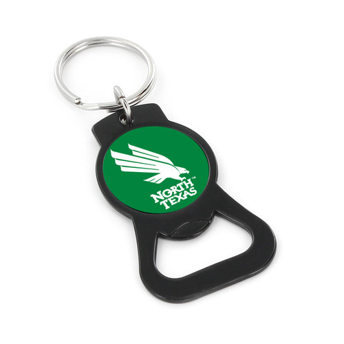 NORTH TEXAS (BLACK) BOTTLE OPENER KEYCHAIN