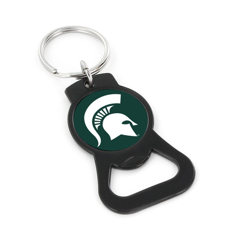 MICHIGAN STATE (BLACK) BOTTLE OPENER KEYCHAIN