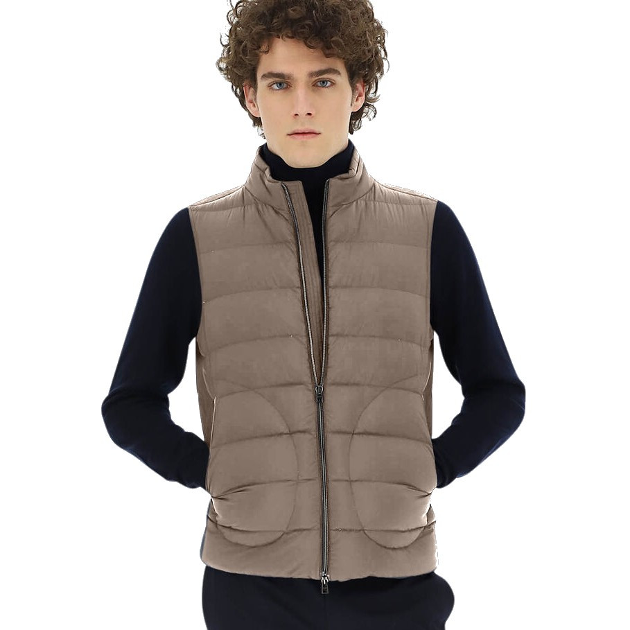 Il Gilet Nylon Quilted Vest in Chestnut