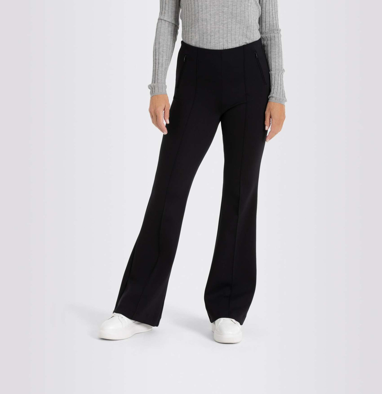 MAC Dream Boot Zip Pants in Black