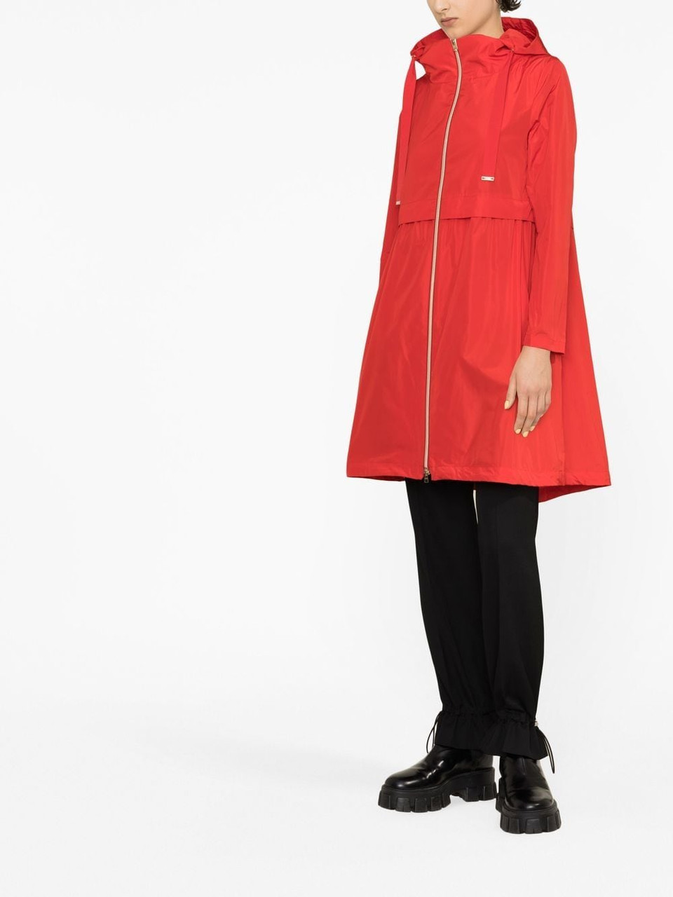 【送料&関税込】Herno Techno Fabric Raincoat Herno Parka in New Techno Taffeta in Red