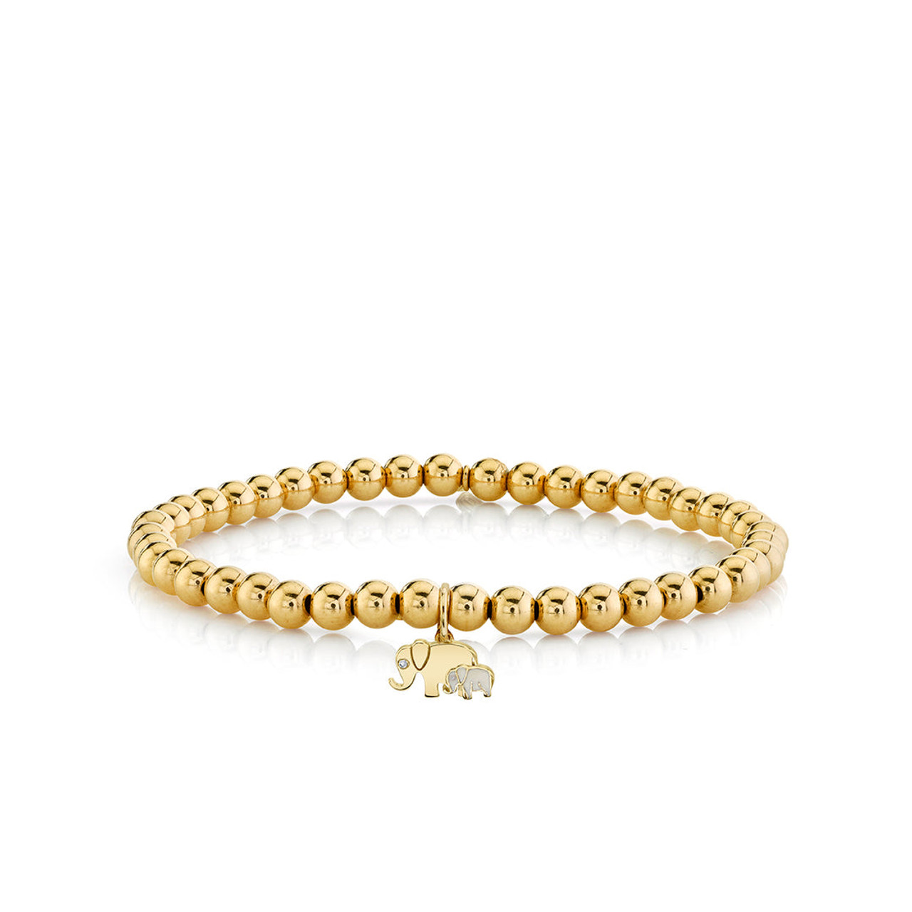 14k Yellow Gold Beaded Bracelet, 14K Gold Bead Bracelet