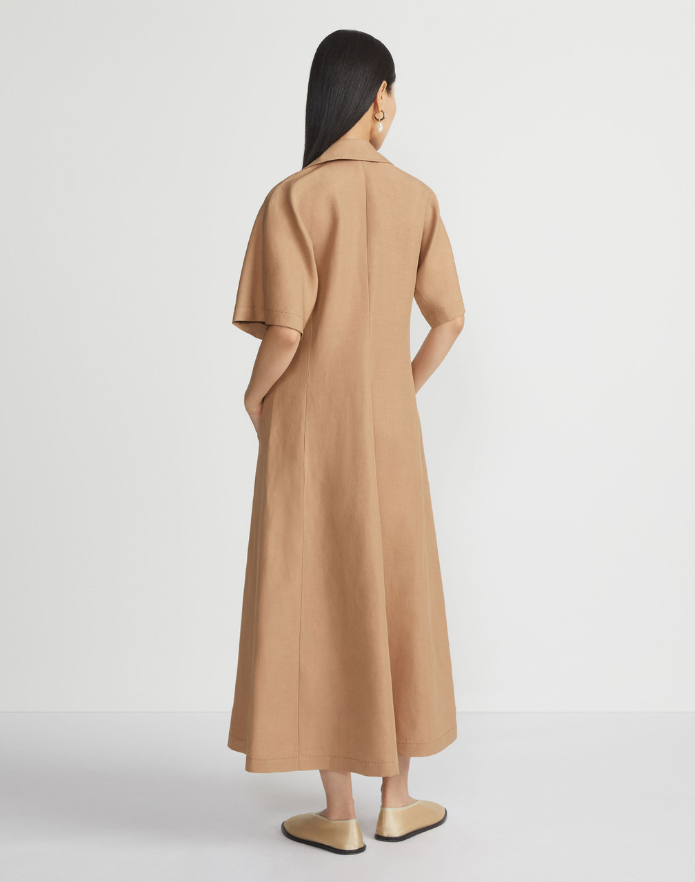 linen dress nz Nude Lucy Zayda Linen Dress - Chocolate main image 1