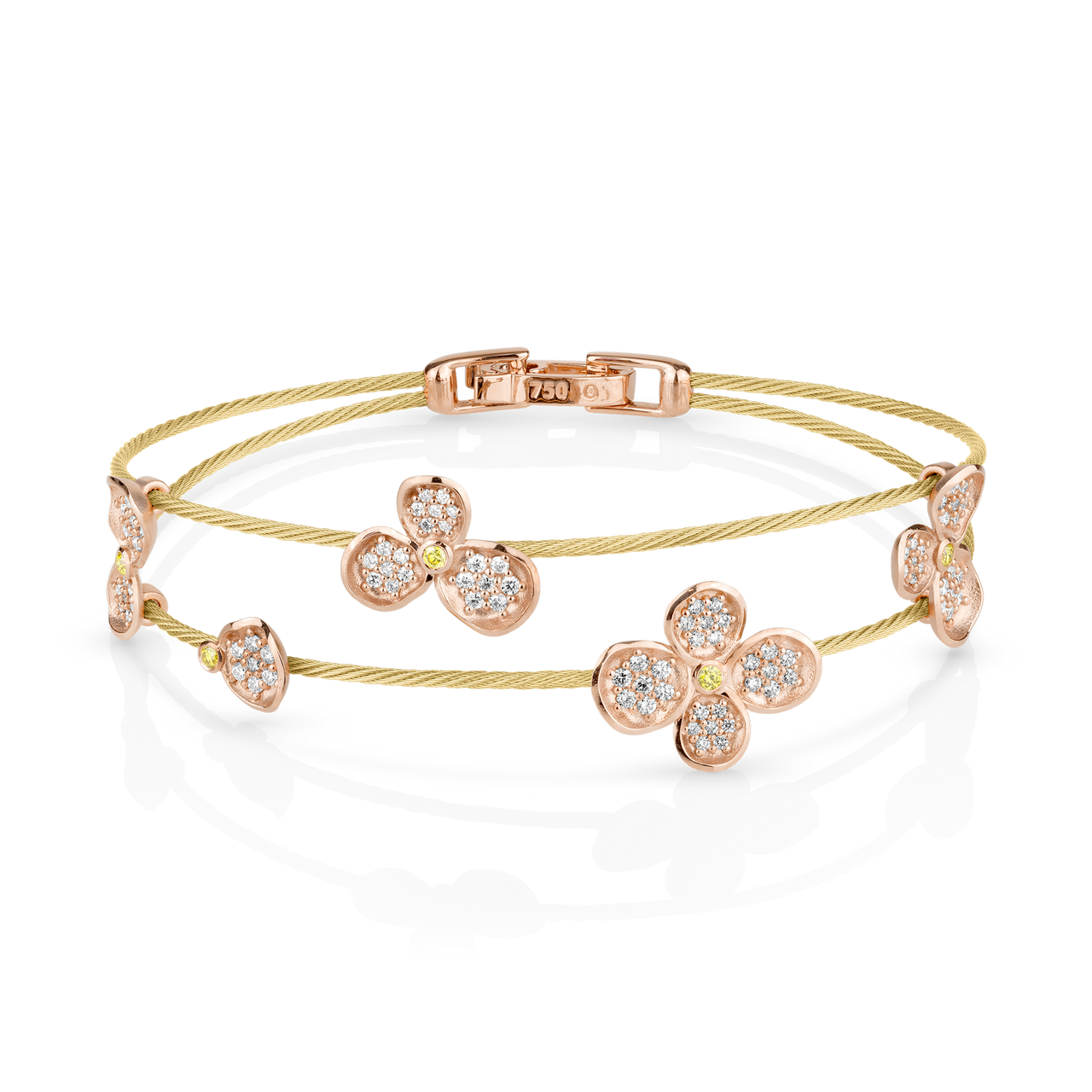 Paul Morelli Forget Me Not Double Wire Bracelet (1.2mm), 7