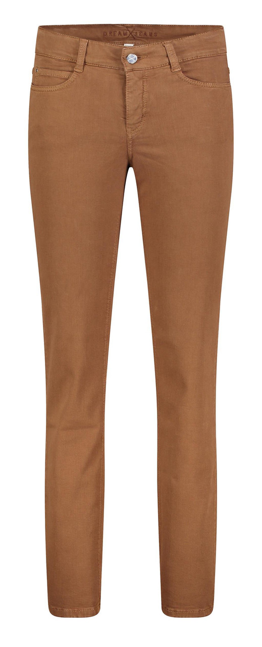 MAC Dream Straight Jeans in Bison Brown