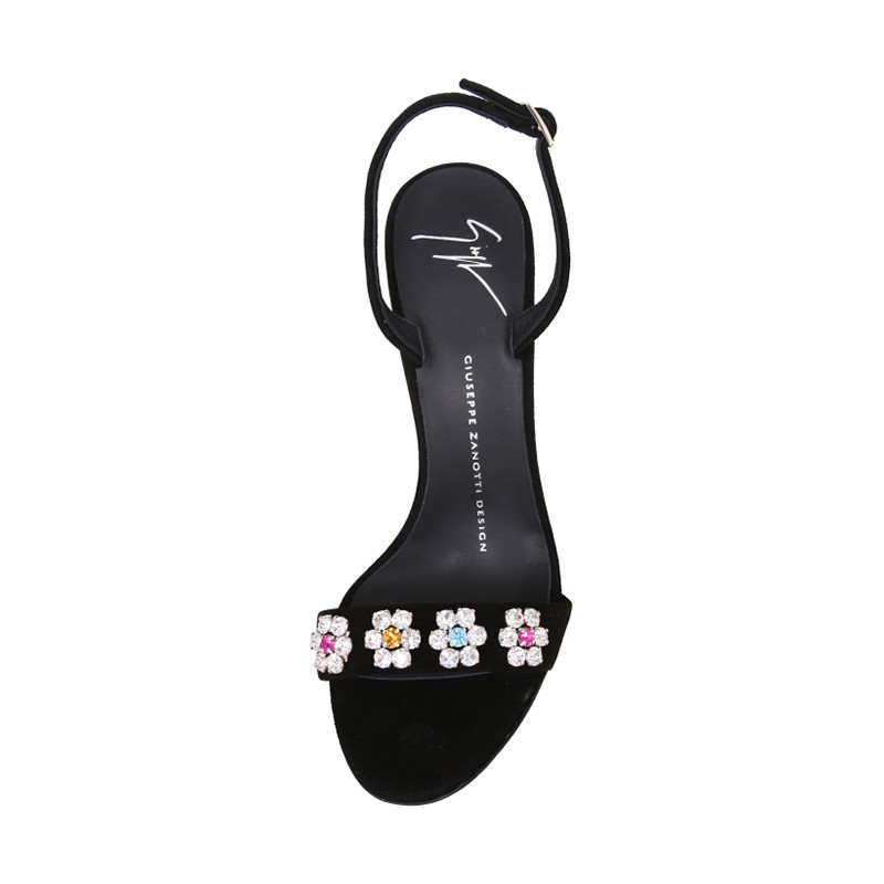 Giuseppe Zanotti Mistico Crystal Floral Sandal (E70121)