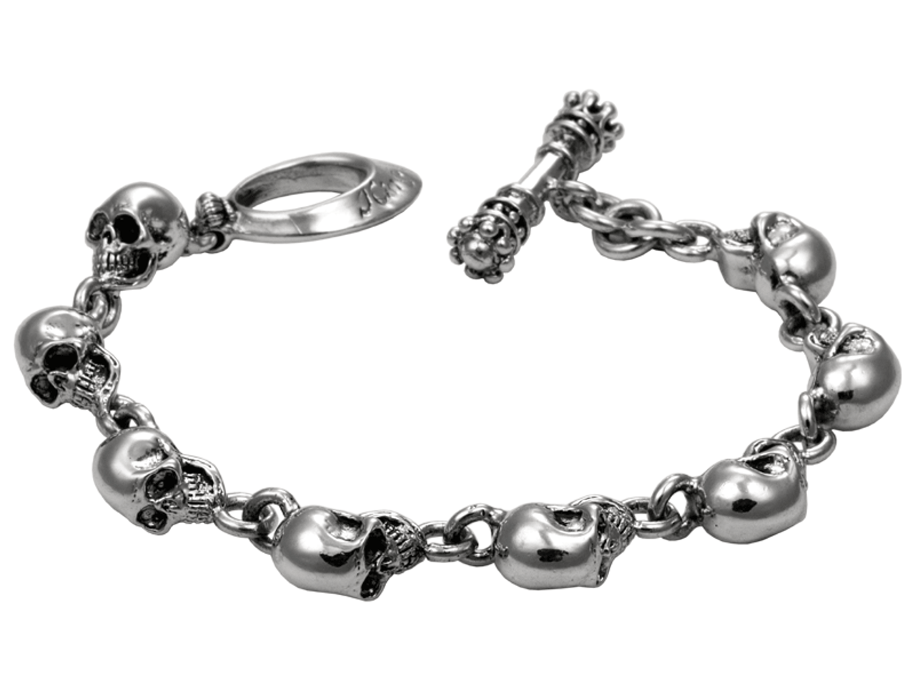 silver skull bracelet