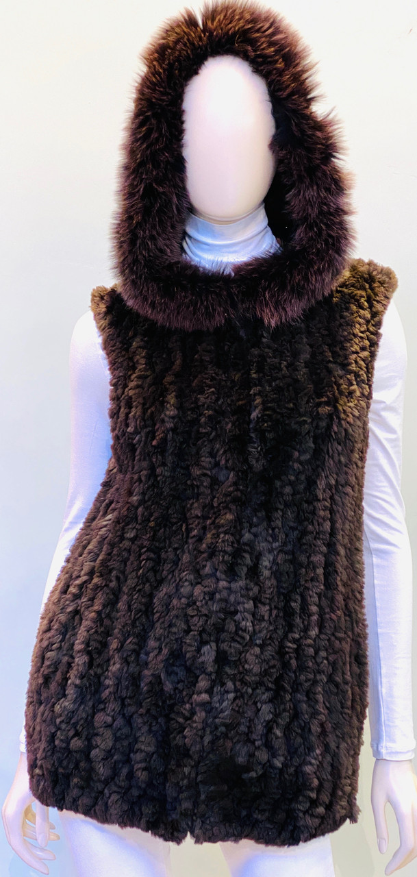 sheared beaver vest