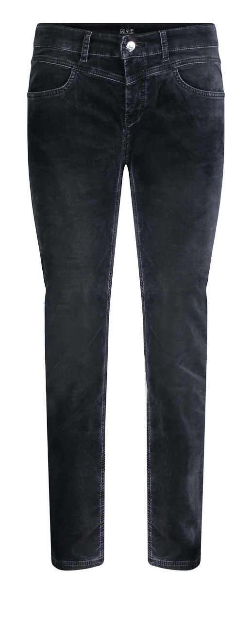 MAC Slim Jeans in Night Grey Velvet