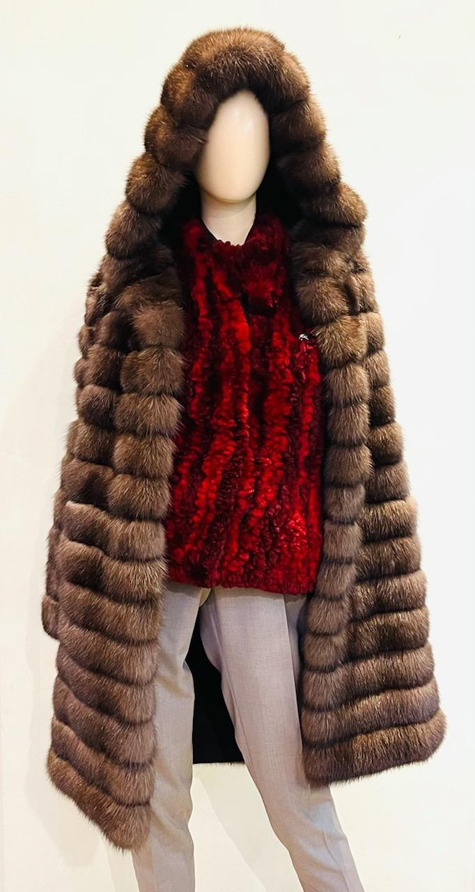 reversible fur raincoat