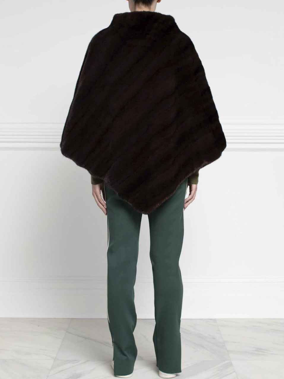 mink poncho cape