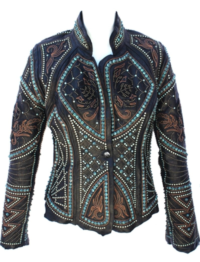 embellished biker jacket