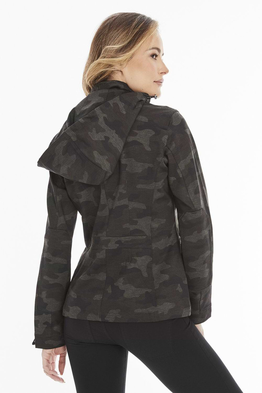 Anatomie Camo Caper Ponte Hooded Blazer Jacket in Camo B