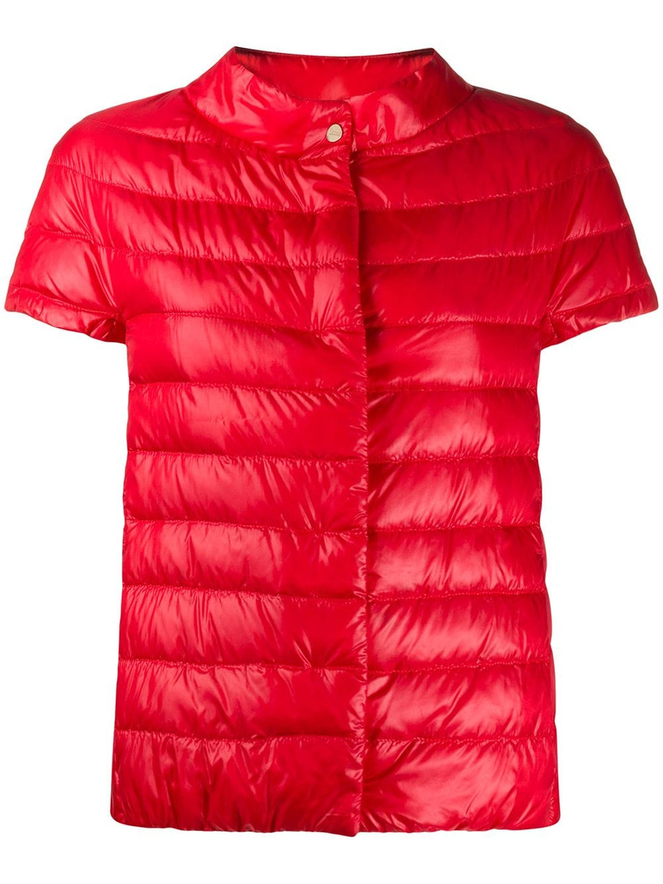 Herno Greta Cap Sleeve Jacket in Red