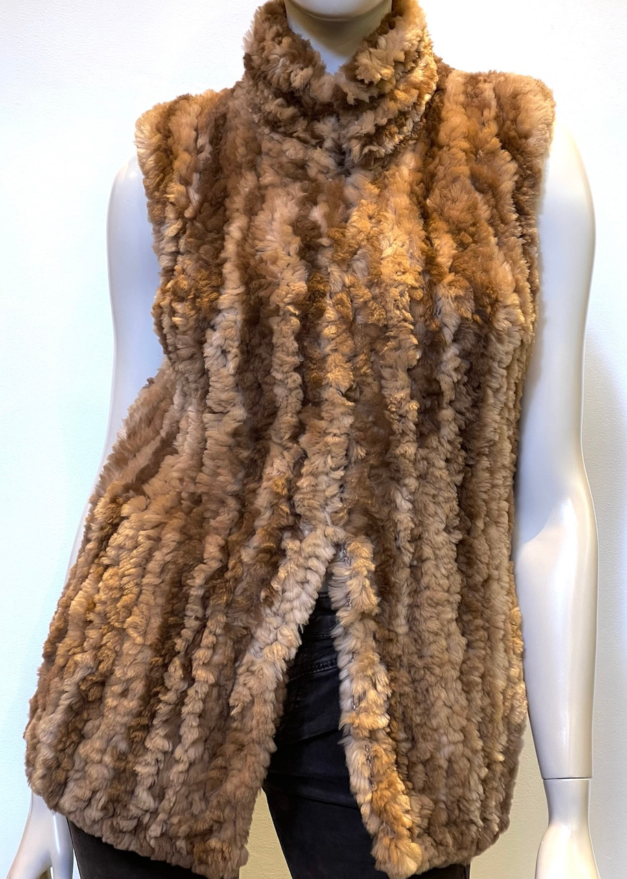 sheared beaver vest