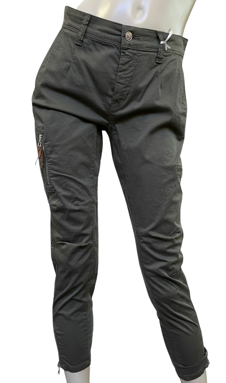 MAC Rich Cargo Cotton Pants in Olive Night