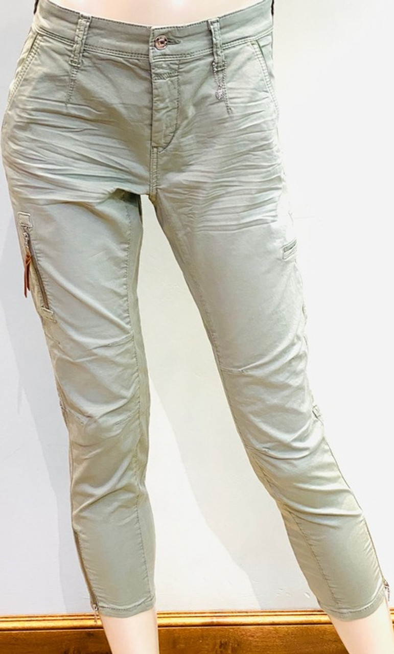 MAC Rich Cargo Cotton Pants in Sage