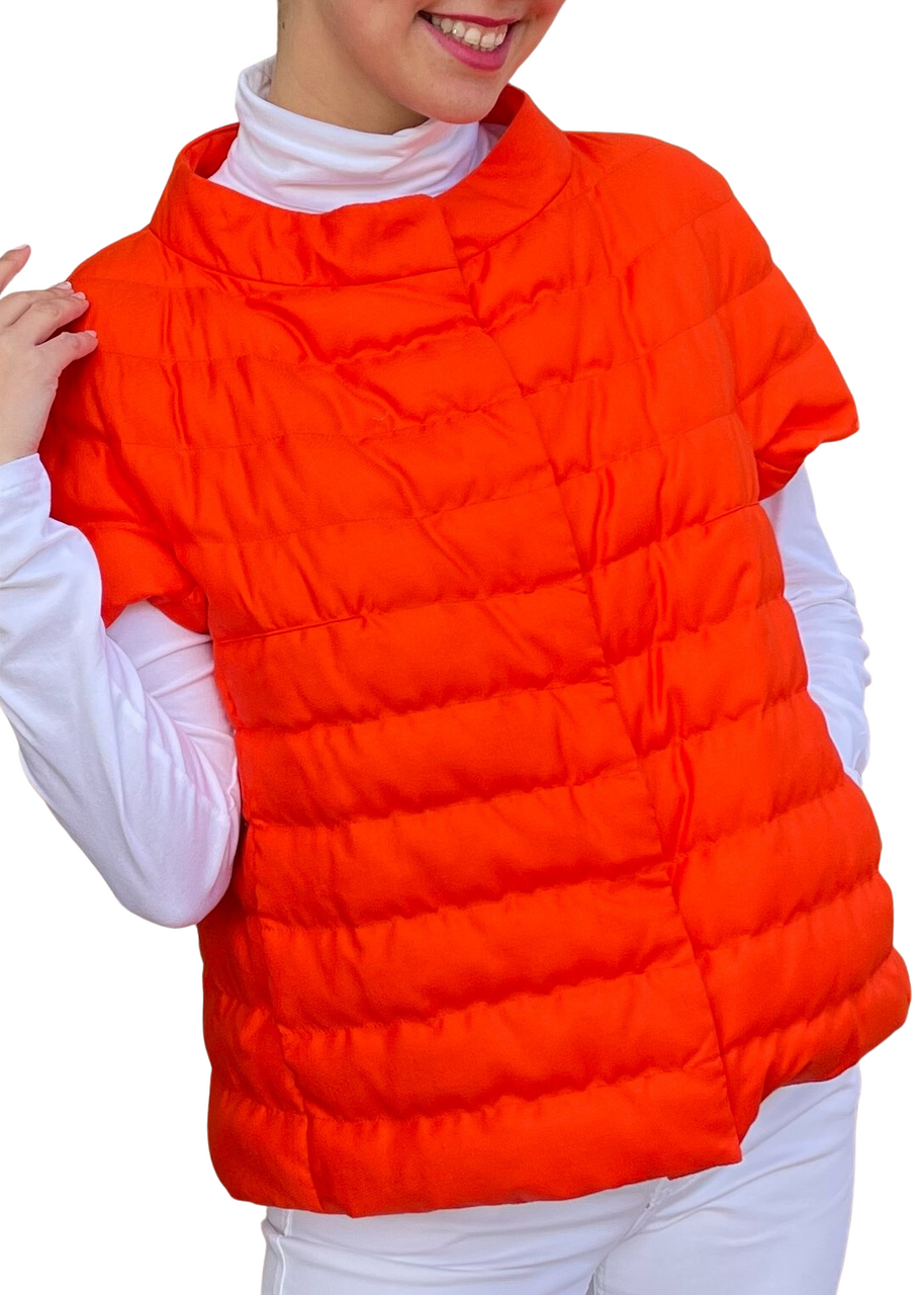 【関税&送料込み】Herno Wool And Nylon Down Jacket Herno Wool Blend Down Jacket in Orange