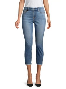 JEN7 by 7 For All Mankind Fray Hem Crop Skinny Jeans, Size 12 JEN7 by 7 For All Mankind Fray Hem Crop Skinny Jeans, Size 12