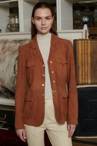 Jakett New York Meryl Washed Suede Jacket with Braids in Mustang Jakett New York Meryl Washed Suede Jacket with Braids in Mustang
